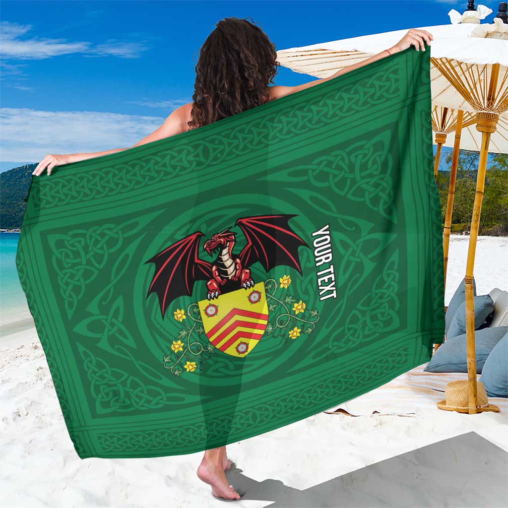 Personalized Glamorgan Wales Sarong Welsh Red Dragon And Daffodil - Wonder Print Shop