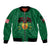 Personalized Glamorgan Wales Sleeve Zip Bomber Jacket Welsh Red Dragon And Daffodil - Wonder Print Shop