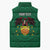 Personalized Glamorgan Wales Sleeveless Puffer Jacket Welsh Red Dragon And Daffodil - Wonder Print Shop