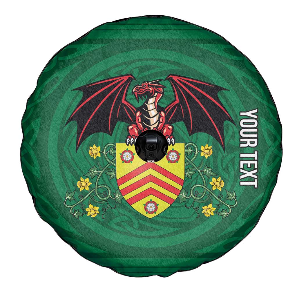 Personalized Glamorgan Wales Spare Tire Cover Welsh Red Dragon And Daffodil - Wonder Print Shop