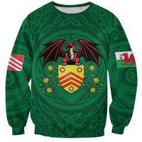 Personalized Glamorgan Wales Sweatshirt Welsh Red Dragon And Daffodil - Wonder Print Shop