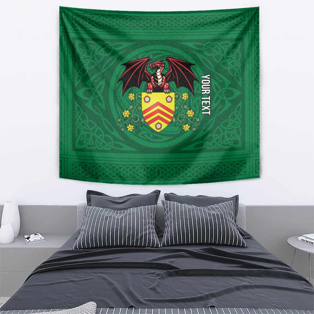 Personalized Glamorgan Wales Tapestry Welsh Red Dragon And Daffodil - Wonder Print Shop