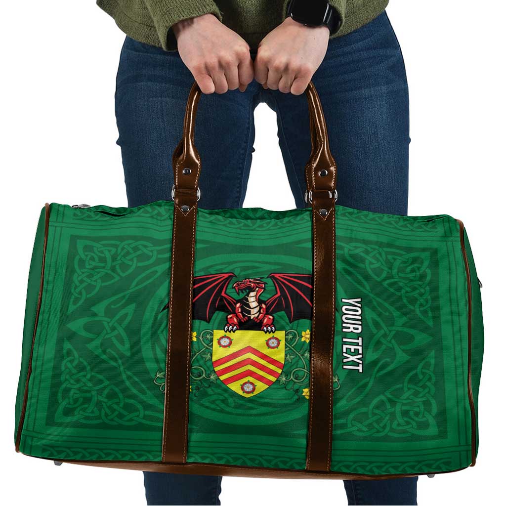 Personalized Glamorgan Wales Travel Bag Welsh Red Dragon And Daffodil - Wonder Print Shop