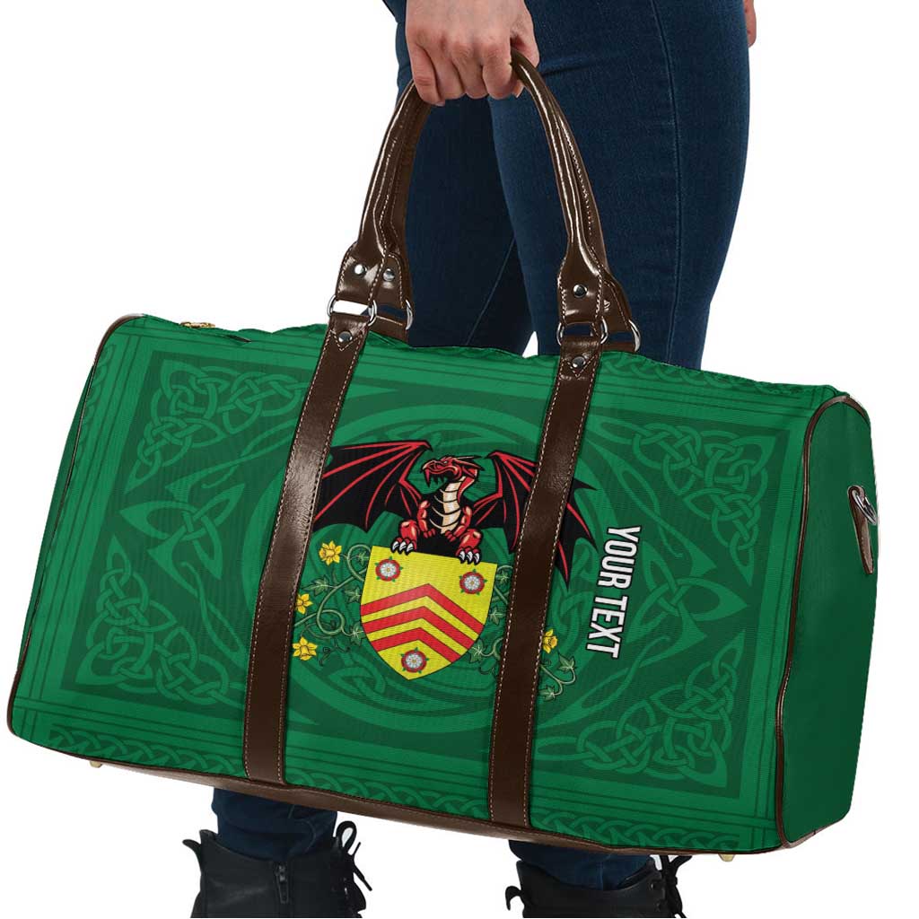 Personalized Glamorgan Wales Travel Bag Welsh Red Dragon And Daffodil - Wonder Print Shop