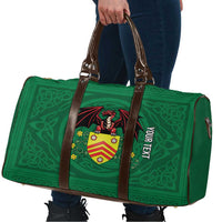 Personalized Glamorgan Wales Travel Bag Welsh Red Dragon And Daffodil - Wonder Print Shop