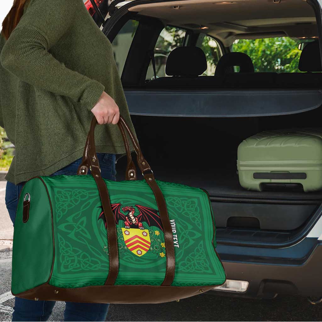 Personalized Glamorgan Wales Travel Bag Welsh Red Dragon And Daffodil - Wonder Print Shop
