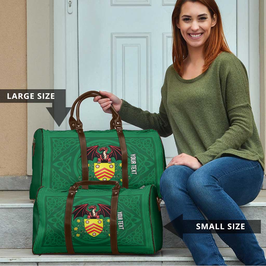 Personalized Glamorgan Wales Travel Bag Welsh Red Dragon And Daffodil - Wonder Print Shop