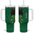 Personalized Glamorgan Wales Tumbler With Handle Welsh Red Dragon And Daffodil - Wonder Print Shop