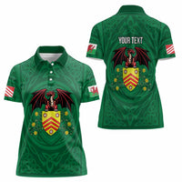 Personalized Glamorgan Wales Women Polo Shirt Welsh Red Dragon And Daffodil - Wonder Print Shop