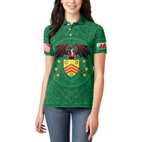 Personalized Glamorgan Wales Women Polo Shirt Welsh Red Dragon And Daffodil - Wonder Print Shop
