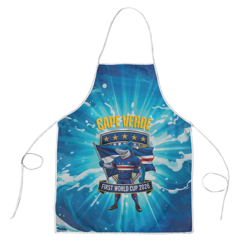 Blue Shark Cape Verde Football Apron First World Cup 2026 - Wonder Print Shop