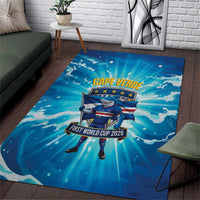 Blue Shark Cape Verde Football Area Rug First World Cup 2026 - Wonder Print Shop