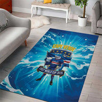 Blue Shark Cape Verde Football Area Rug First World Cup 2026 - Wonder Print Shop