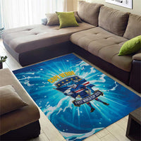 Blue Shark Cape Verde Football Area Rug First World Cup 2026 - Wonder Print Shop