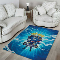 Blue Shark Cape Verde Football Area Rug First World Cup 2026 - Wonder Print Shop