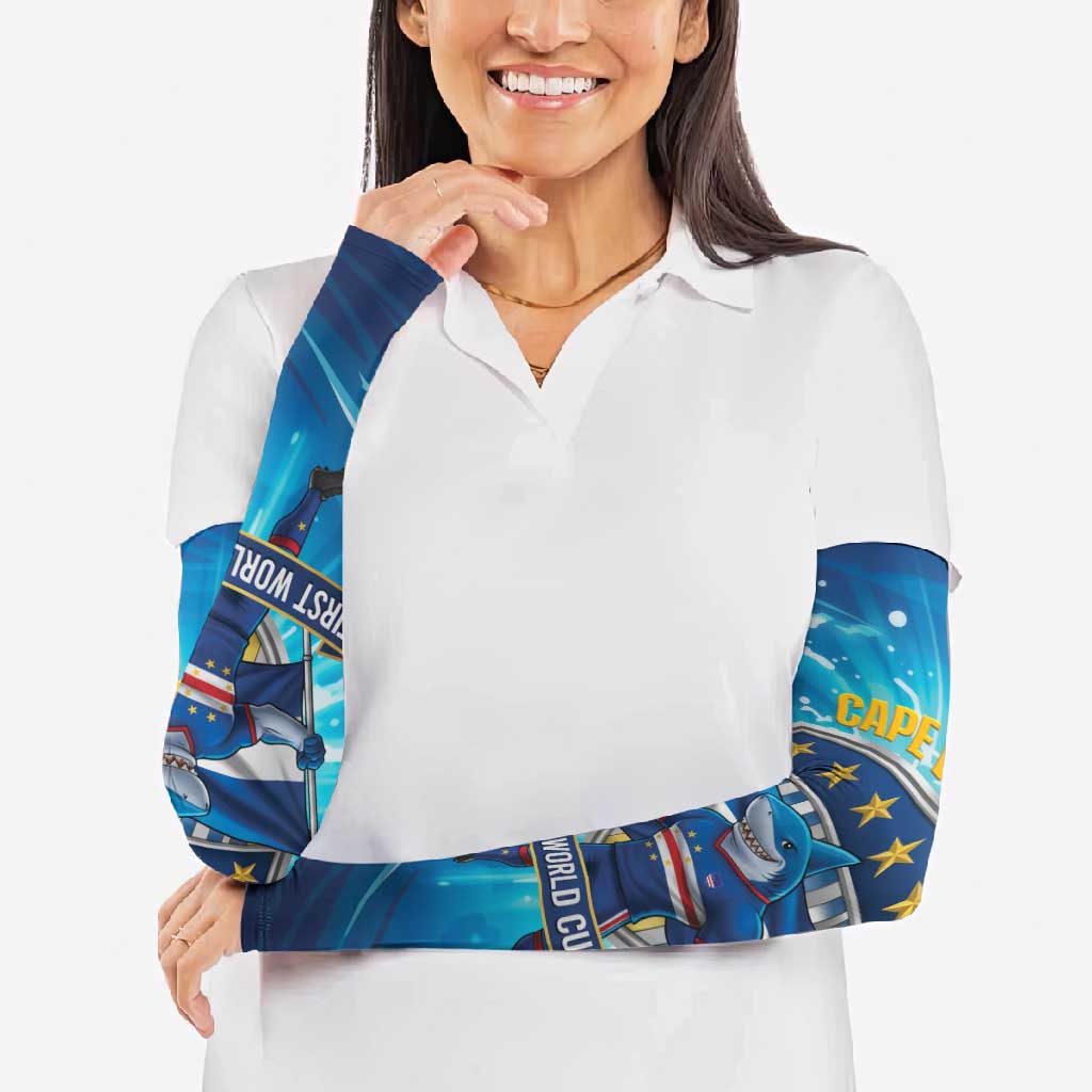 Blue Shark Cape Verde Football Arm Sleeves First World Cup 2026 - Wonder Print Shop