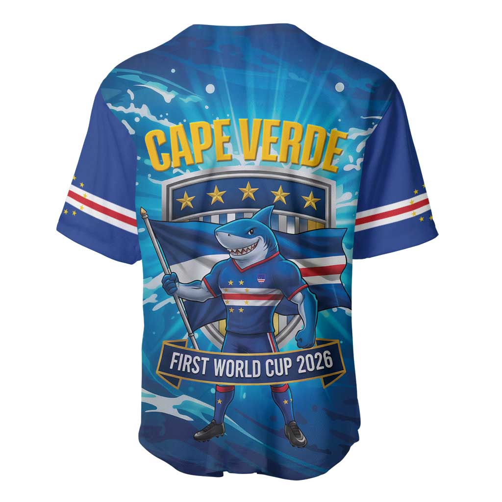Blue Shark Cape Verde Football Baseball Jersey First World Cup 2026 - Wonder Print Shop