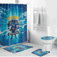 Blue Shark Cape Verde Football Bathroom Set First World Cup 2026 - Wonder Print Shop