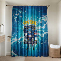 Blue Shark Cape Verde Football Bathroom Set First World Cup 2026 - Wonder Print Shop