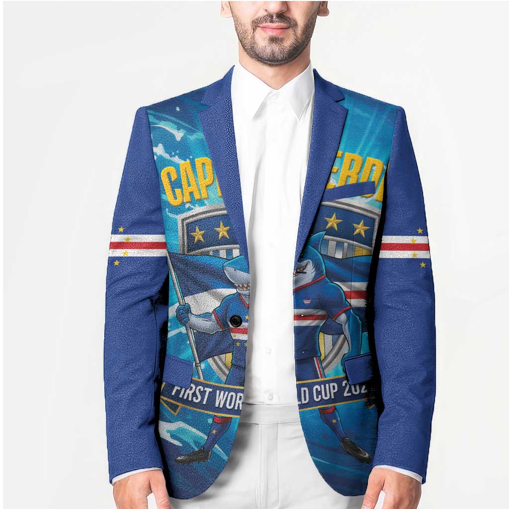 Blue Shark Cape Verde Football Blazer First World Cup 2026 - Wonder Print Shop