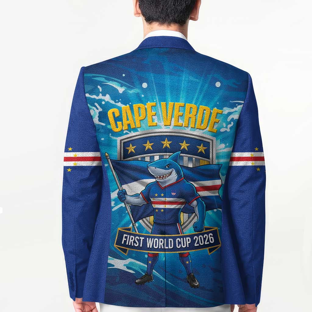 Blue Shark Cape Verde Football Blazer First World Cup 2026 - Wonder Print Shop
