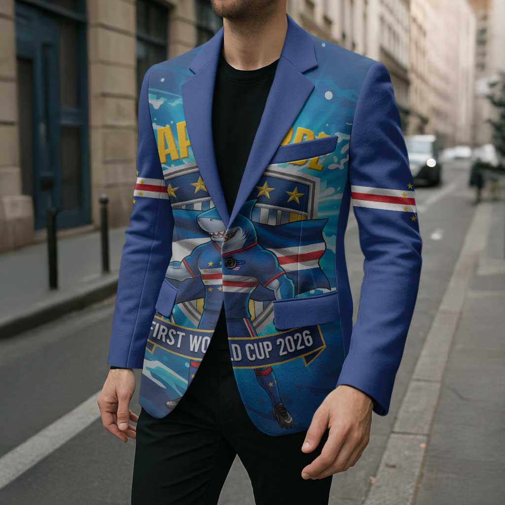 Blue Shark Cape Verde Football Blazer First World Cup 2026 - Wonder Print Shop