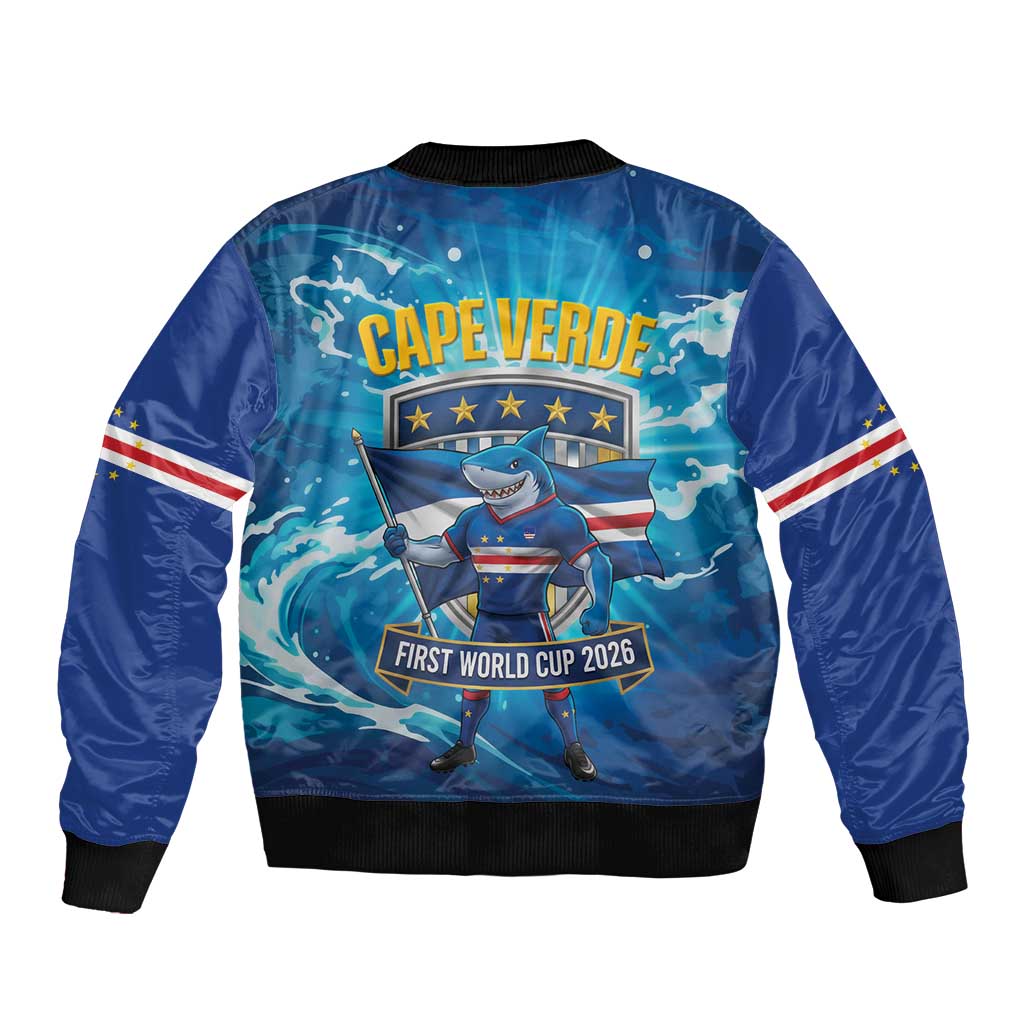 Blue Shark Cape Verde Football Bomber Jacket First World Cup 2026 - Wonder Print Shop