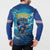 Blue Shark Cape Verde Football Button Sweatshirt First World Cup 2026 - Wonder Print Shop