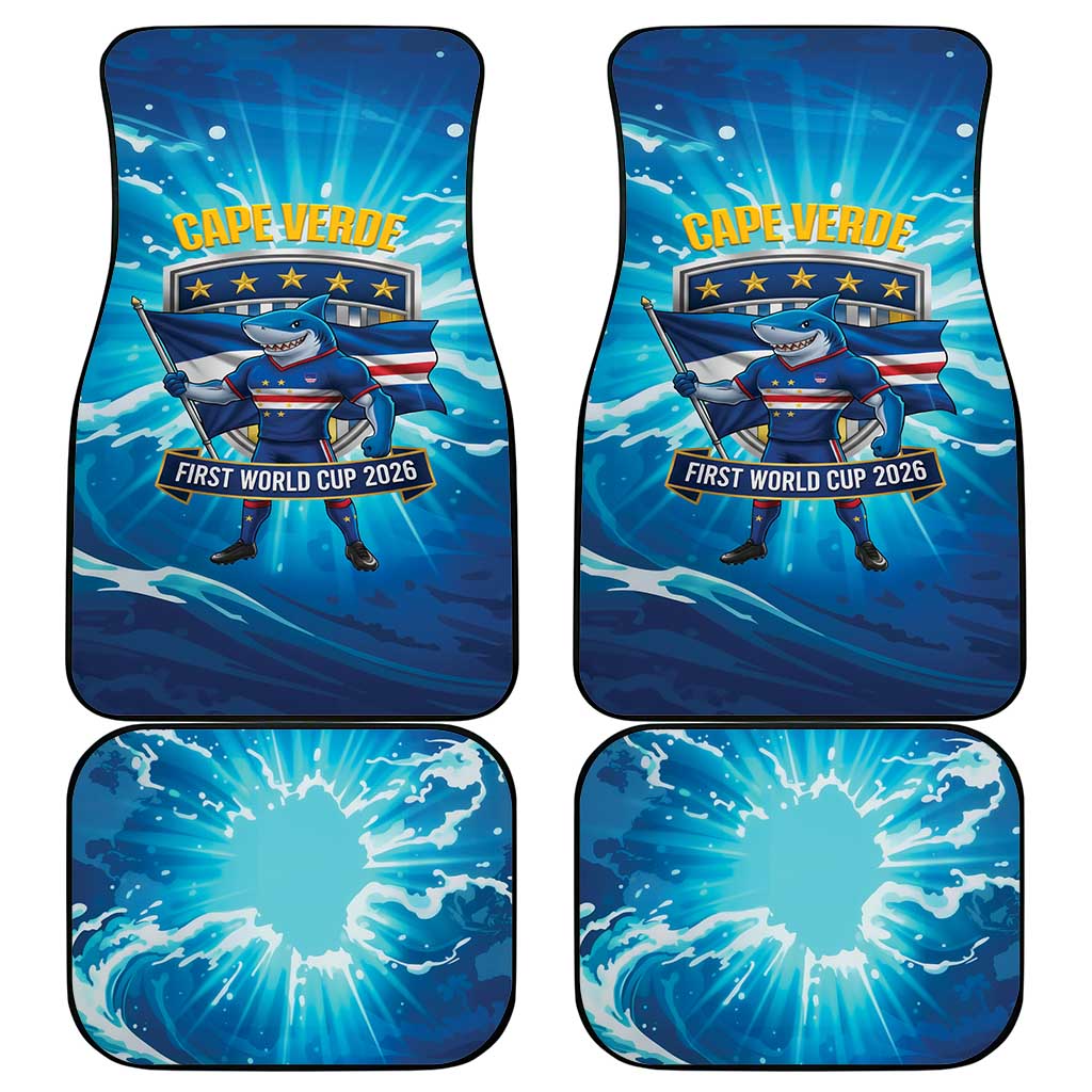 Blue Shark Cape Verde Football Car Mats First World Cup 2026 - Wonder Print Shop