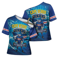 Blue Shark Cape Verde Football Cross Shoulder Shirt First World Cup 2026 - Wonder Print Shop