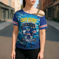 Blue Shark Cape Verde Football Cross Shoulder Shirt First World Cup 2026 - Wonder Print Shop