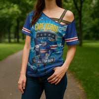 Blue Shark Cape Verde Football Cross Shoulder Shirt First World Cup 2026 - Wonder Print Shop