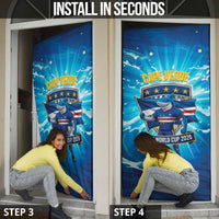 Blue Shark Cape Verde Football Door Cover First World Cup 2026 - Wonder Print Shop