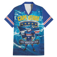 Blue Shark Cape Verde Football Family Matching Mermaid Dress and Hawaiian Shirt First World Cup 2026 - Wonder Print Shop