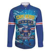 Blue Shark Cape Verde Football Family Matching Short Sleeve Bodycon Dress and Hawaiian Shirt First World Cup 2026 - Wonder Print Shop