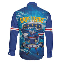 Blue Shark Cape Verde Football Family Matching Summer Maxi Dress and Hawaiian Shirt First World Cup 2026 - Wonder Print Shop