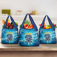 Blue Shark Cape Verde Football Grocery Bag First World Cup 2026 - Wonder Print Shop