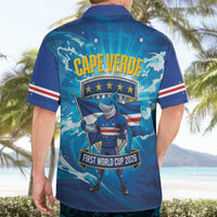 Blue Shark Cape Verde Football Hawaiian Shirt First World Cup 2026 - Wonder Print Shop