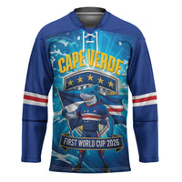Blue Shark Cape Verde Football Hockey Jersey First World Cup 2026 - Wonder Print Shop