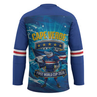 Blue Shark Cape Verde Football Hockey Jersey First World Cup 2026 - Wonder Print Shop