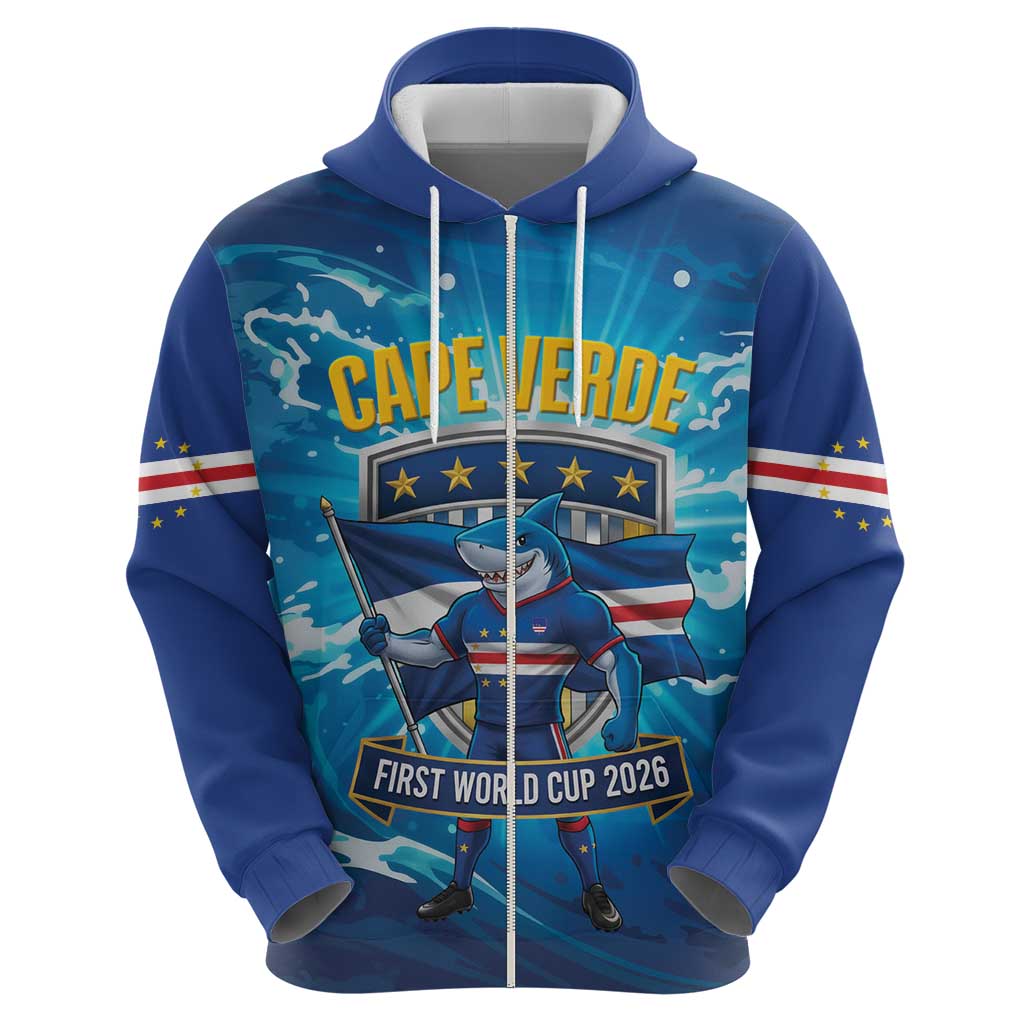 Blue Shark Cape Verde Football Hoodie First World Cup 2026 - Wonder Print Shop