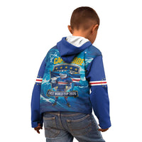 Blue Shark Cape Verde Football Kid Hoodie First World Cup 2026 - Wonder Print Shop