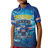 Blue Shark Cape Verde Football Kid Polo Shirt First World Cup 2026 - Wonder Print Shop