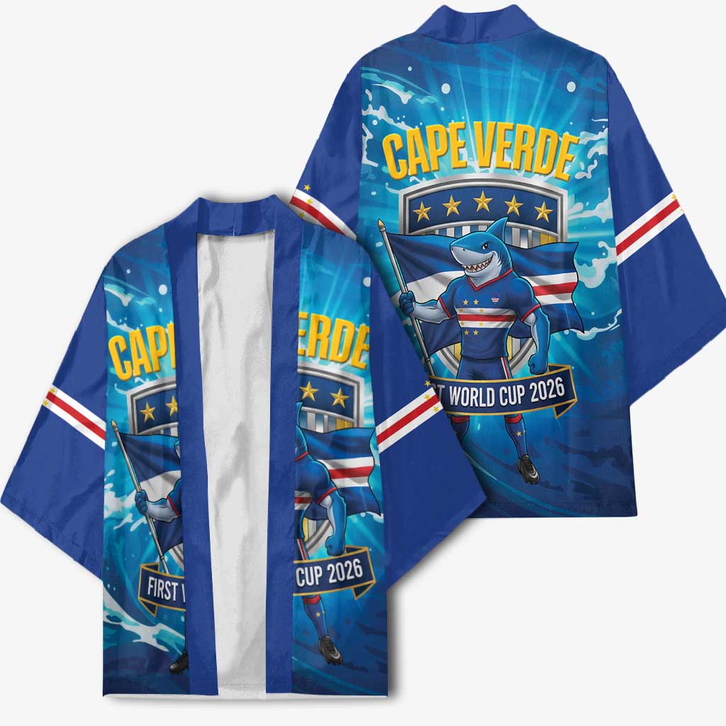 Blue Shark Cape Verde Football Kimono First World Cup 2026 - Wonder Print Shop