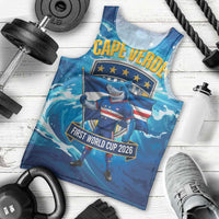 Blue Shark Cape Verde Football Men Tank Top First World Cup 2026 - Wonder Print Shop