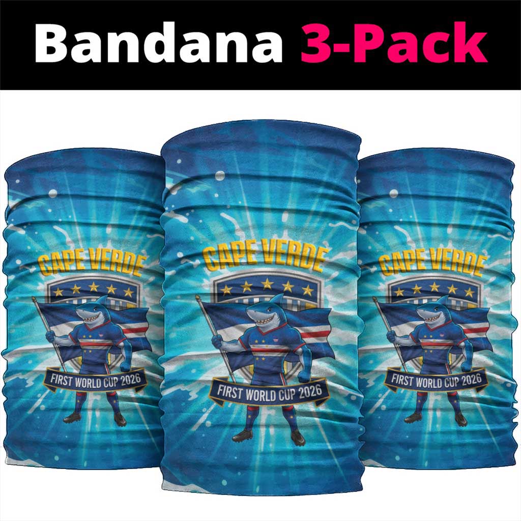 Blue Shark Cape Verde Football Neck Gaiter First World Cup 2026 - Wonder Print Shop