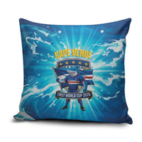 Blue Shark Cape Verde Football Pillow Cover First World Cup 2026 - Wonder Print Shop