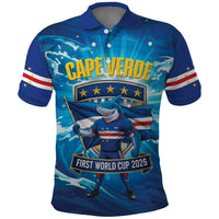 Blue Shark Cape Verde Football Polo Shirt First World Cup 2026 - Wonder Print Shop