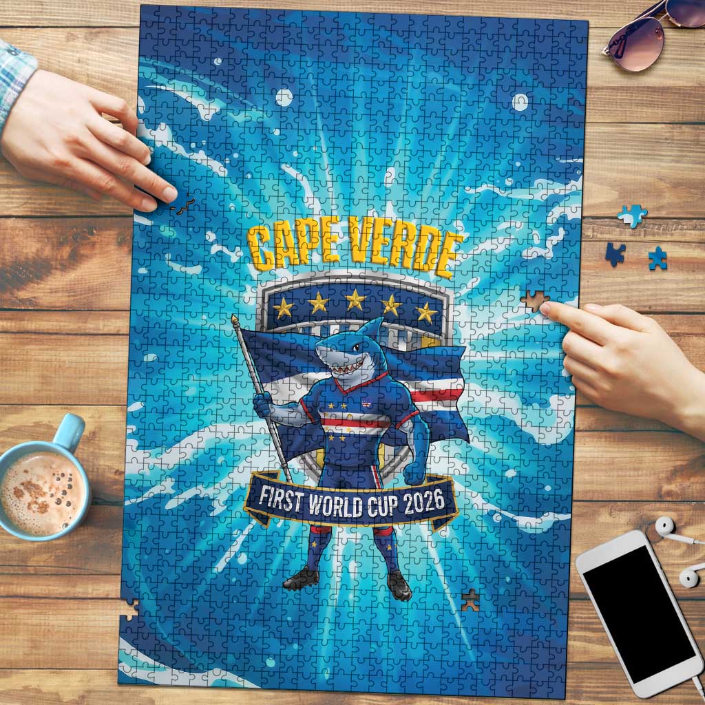 Blue Shark Cape Verde Football Puzzle First World Cup 2026 - Wonder Print Shop