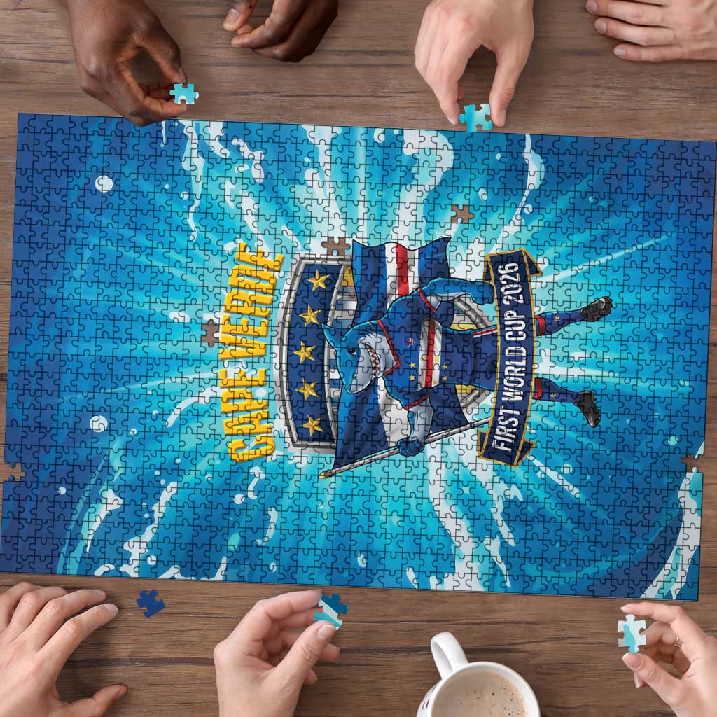 Blue Shark Cape Verde Football Puzzle First World Cup 2026 - Wonder Print Shop